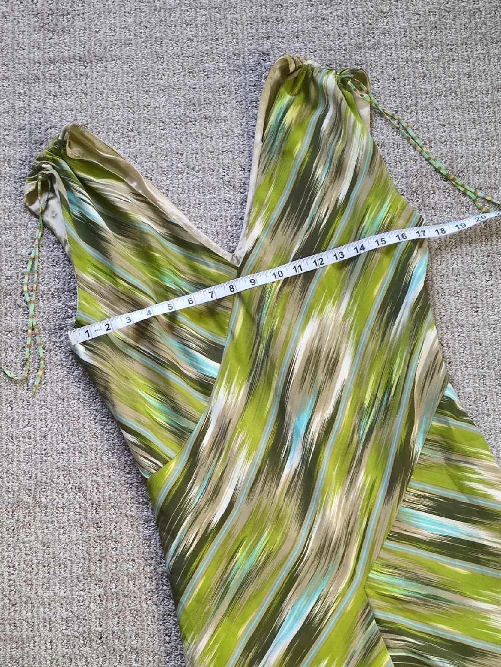 STUNNING Missoni Green Brushstroke Ruched Strap Floaty Midi Dress, Size 48 (16) - Picture 5 of 9